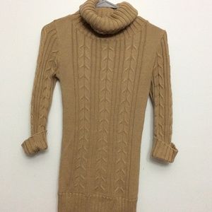 Tan Turtleneck Sweater